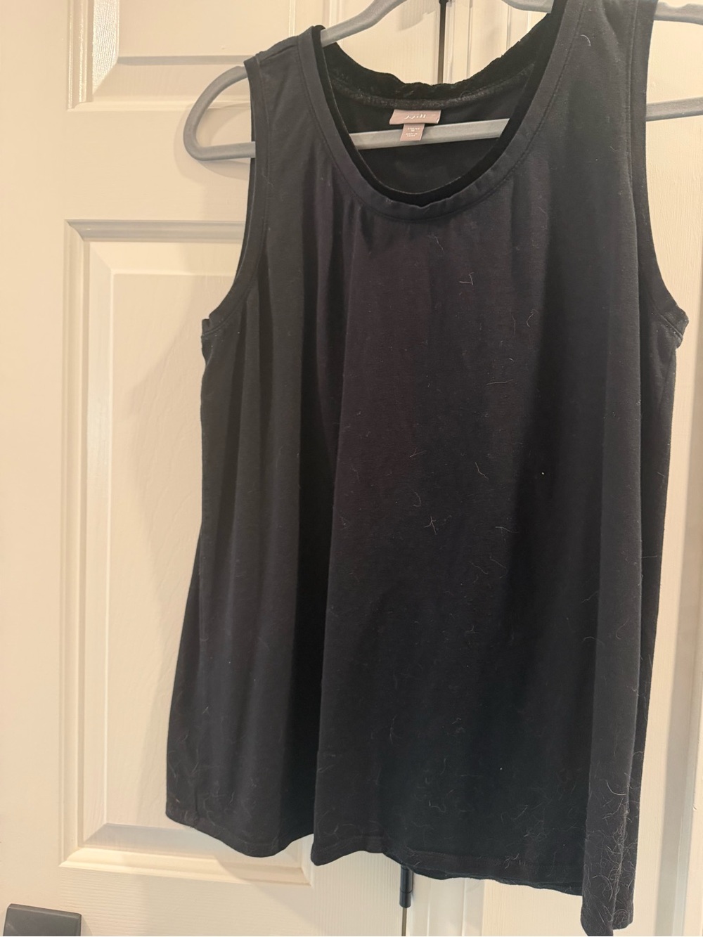 J. Jill Black Sleeveless Scoop Neck Tank
